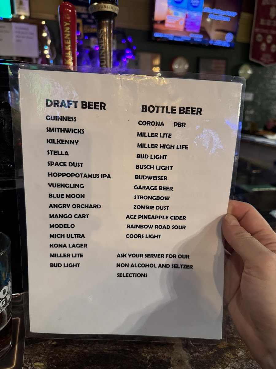 O'Reilly's Irish Pub & Restaurant Menu - Image 1